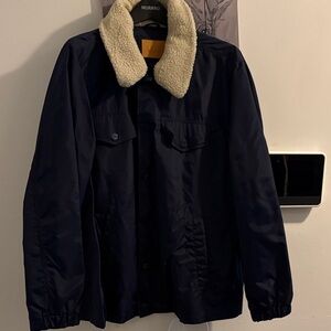 UGG Navy Jacket with Cream Collar